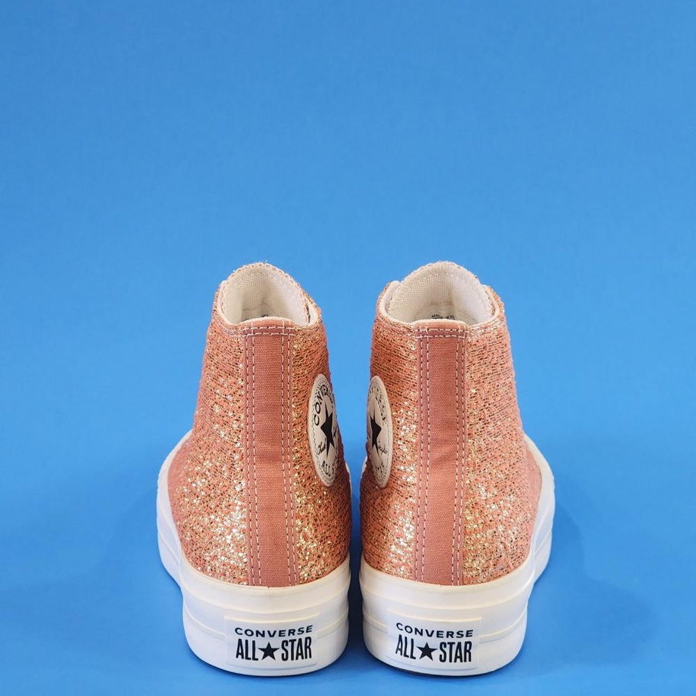 Converse CTAS Hi Lift Metallic Shimmer Women's Platform Sneakers 570984C NWT - Picture 5 of 6